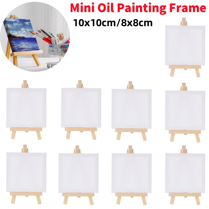 Woodworking School - 12Pcs 미니 유화 프레임 8*8cm/10*10cm 이젤