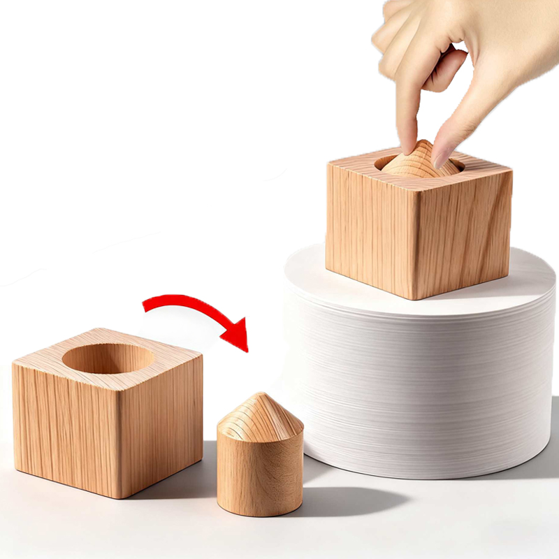 Woodworking Game - 불가능한 나무 블록은 실린더를 가까이서 보는