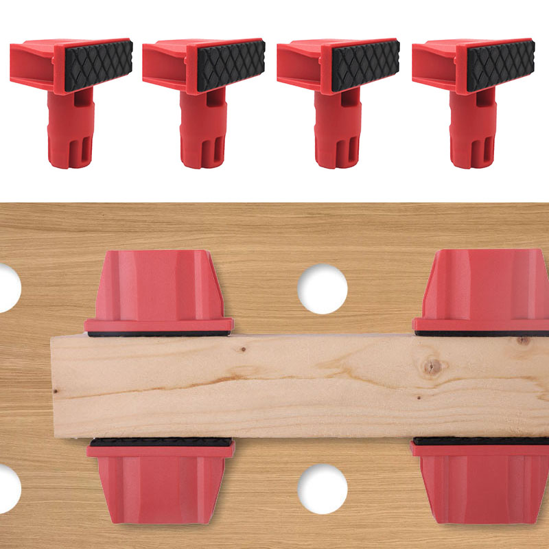 Woodworking Essential Tools - 4Pcs 플라스틱 벤치 개, 클램프 작업대