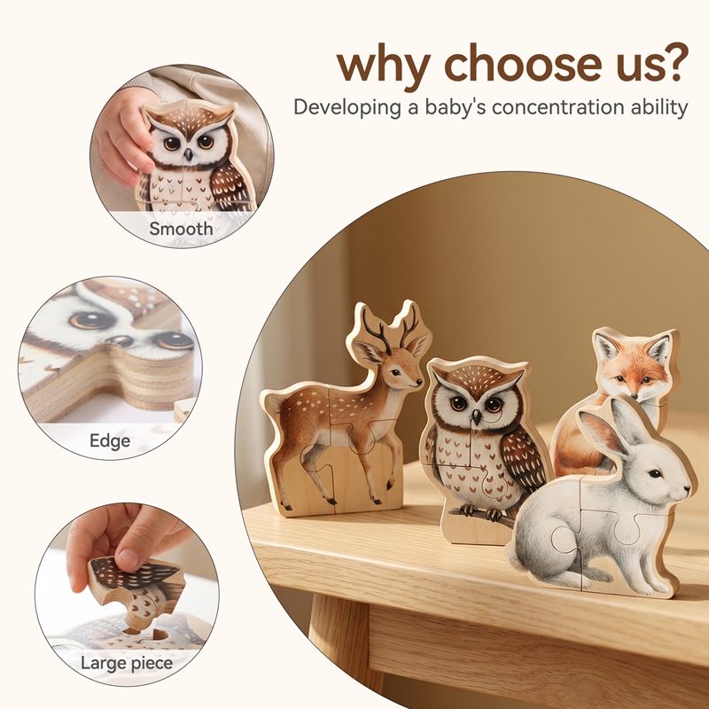Woodworking Game - 몬테소리 교육용 장난감 나무 손잡이판 퍼즐