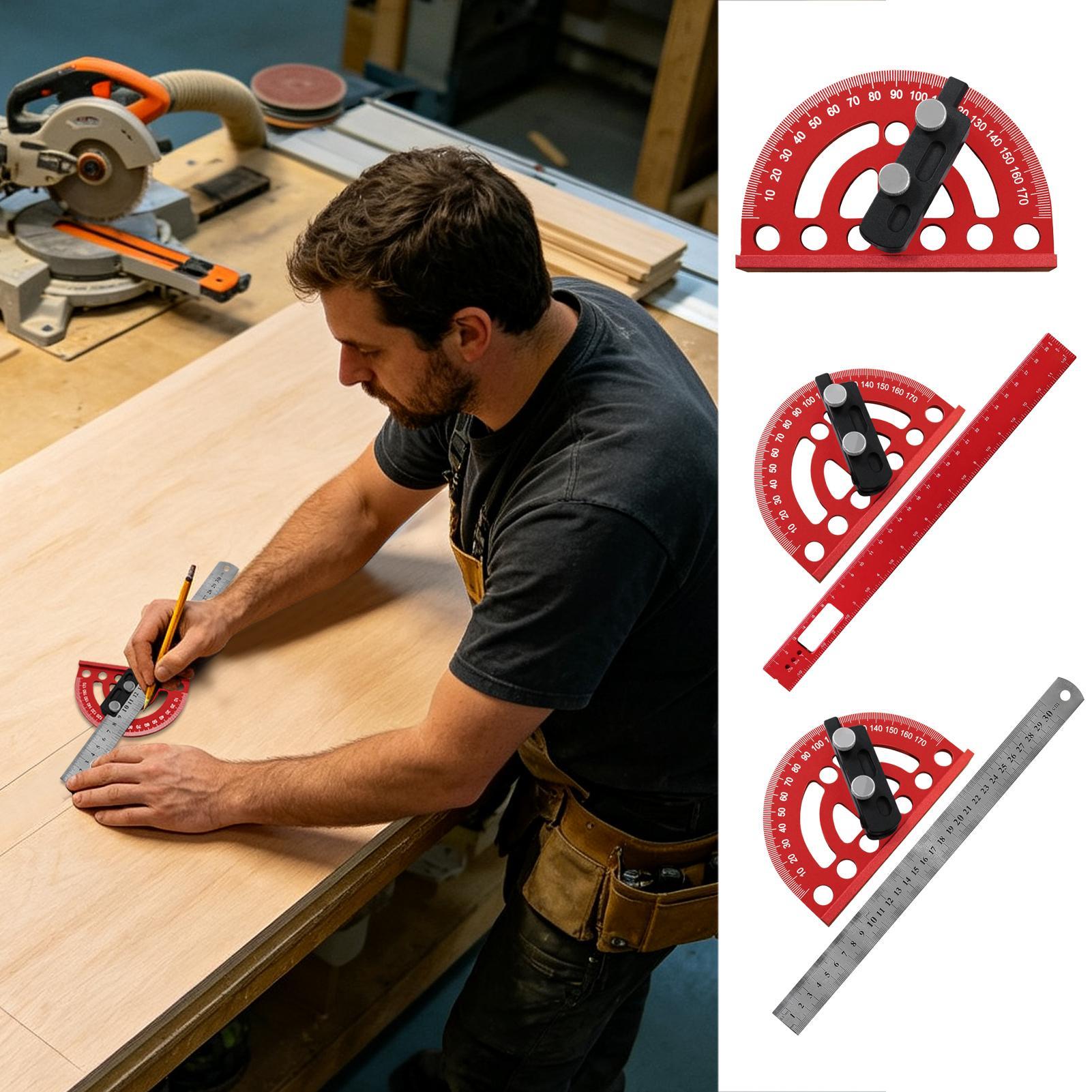 각도자 정밀 0-180도 측정 도구 목공용 각도자 마킹 - Woodworking For Engineers 리뷰 및 가격