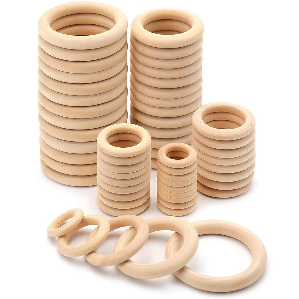 미완성 원목 링 15-100MM 천연 나무 링 마크라메 - Woodworking Joint Types 리뷰 및 가격