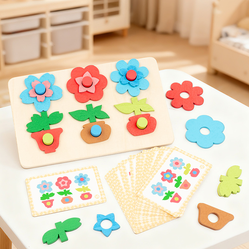 다용도 꽃 퍼즐 보드와 빌딩 블록 세트, 어린이 퍼즐  - Woodworking Game 리뷰 및 가격
