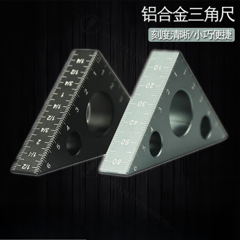 두꺼운 알루미늄 삼각자 90/45도 °   목공 직각  - Woodworking Workshop Layout 리뷰 및 가격