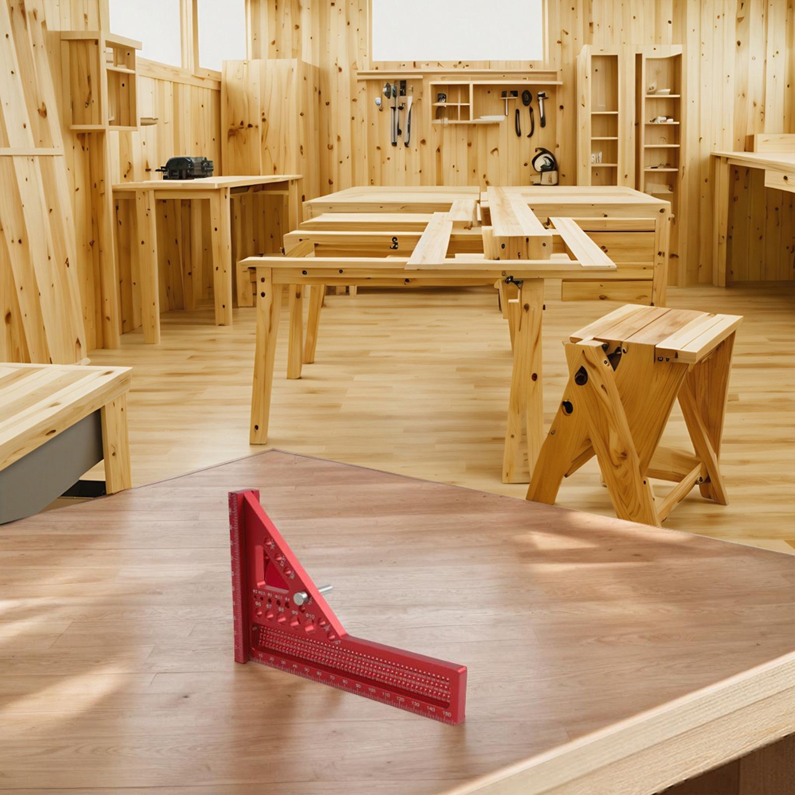 레드 3D 목수용 직각자, 각도 표시 기능이 있는 6홀 - Woodworking For Engineers 리뷰 및 가격