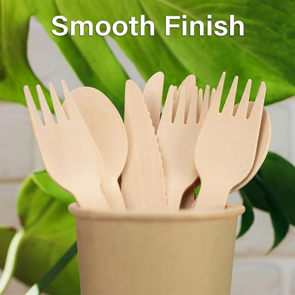 50/100PCS 일회용 나무 수저 세트 포크 스푼 나 - Woodworking School 리뷰 및 가격