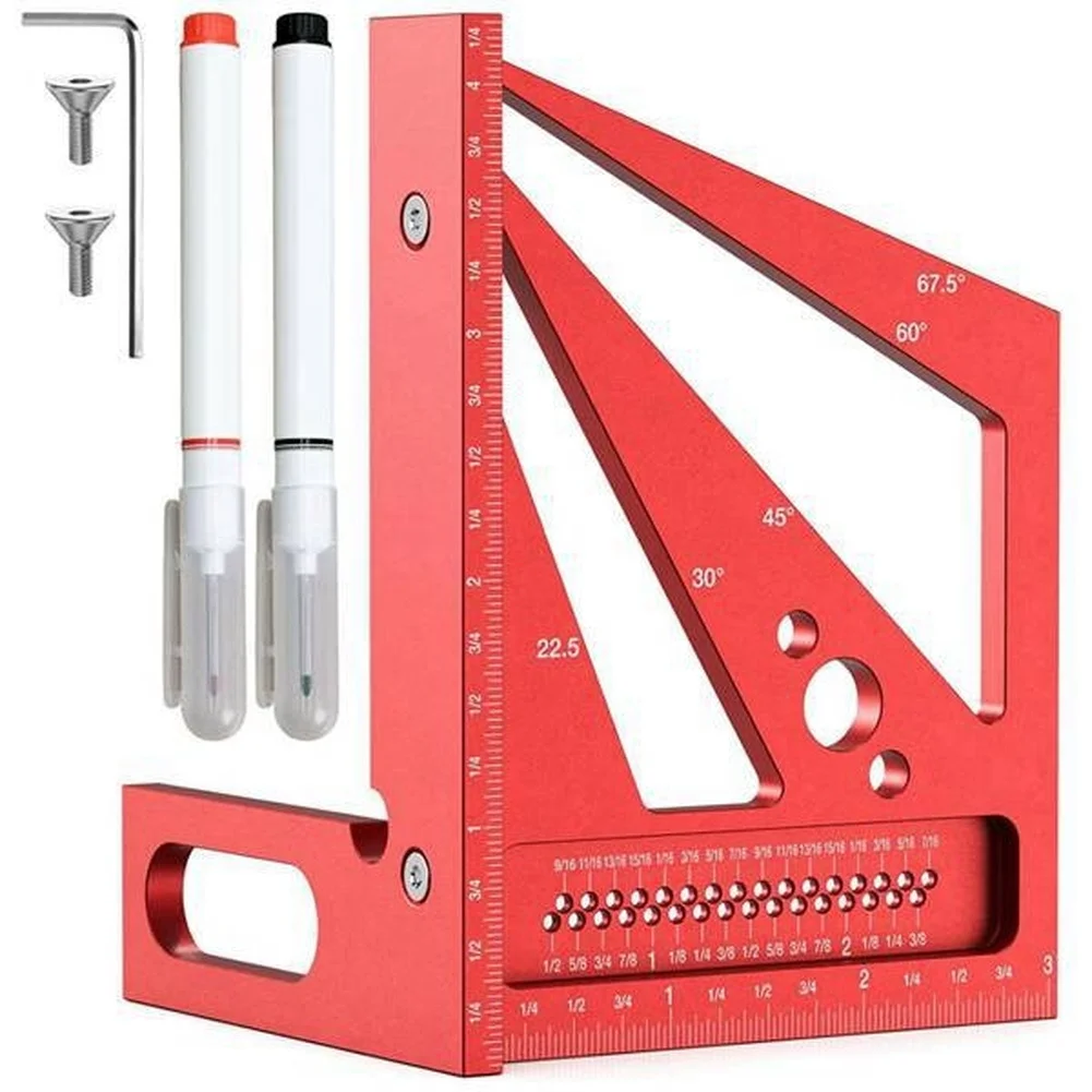 레드 3D 다각도 측정자 각도기 작업장 레이아웃 마킹용 - Woodworking Workshop Layout 리뷰 및 가격